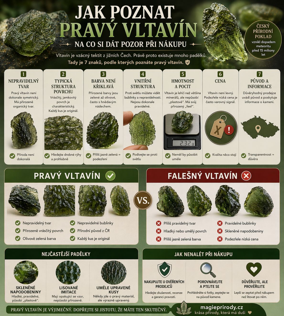 jak poznat pravý vltavín -